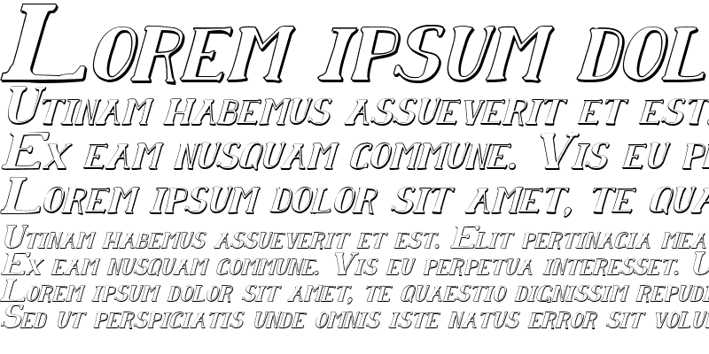 Sample of Chardin Doihle Shadow Italic