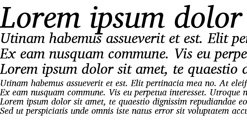 Sample of Charis SIL Italic