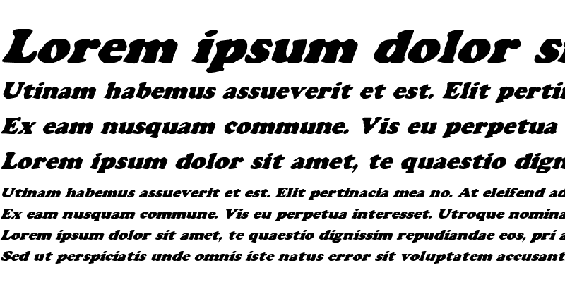 Sample of Charlemagne Condensed Italic