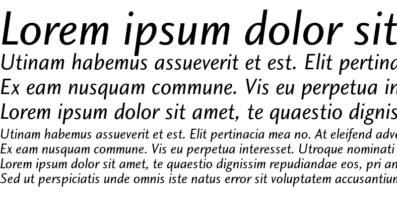 Sample of Charlotte Sans Book Italic Plai Regular