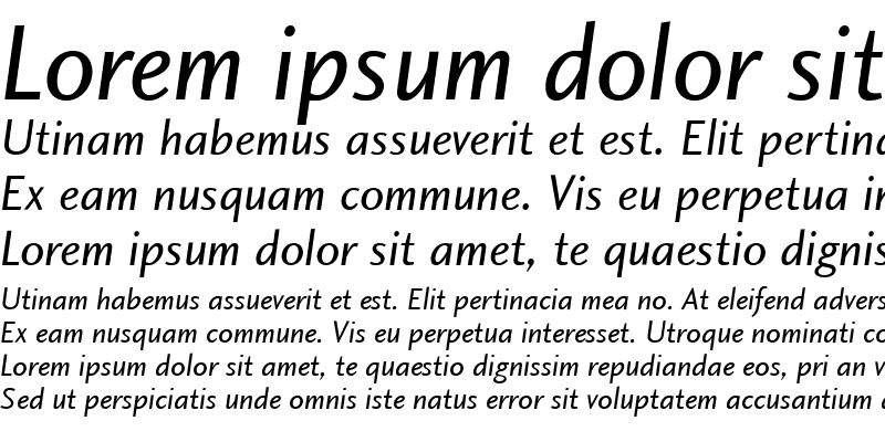 Sample of Charlotte Sans Book Italic