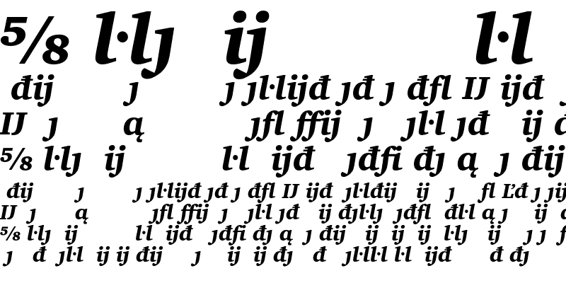 Sample of Charter Black Extension Italic