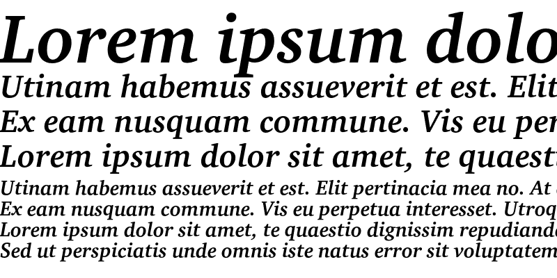 Sample of CharterEF Bold Italic