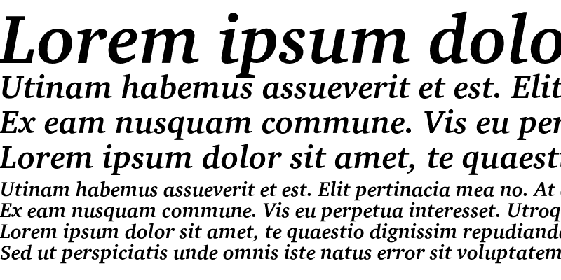 Sample of CharterEF OsF Bold Italic