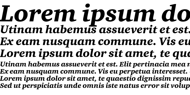 Sample of CharterITCReg Bold Italic