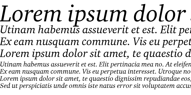 Sample of CharterITCReg Italic