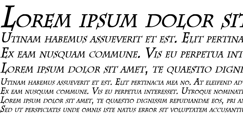 Sample of Chaz Condensed Bold Italic