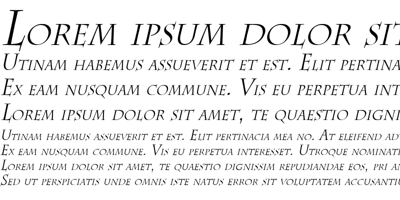 Sample of Chaz Condensed Italic