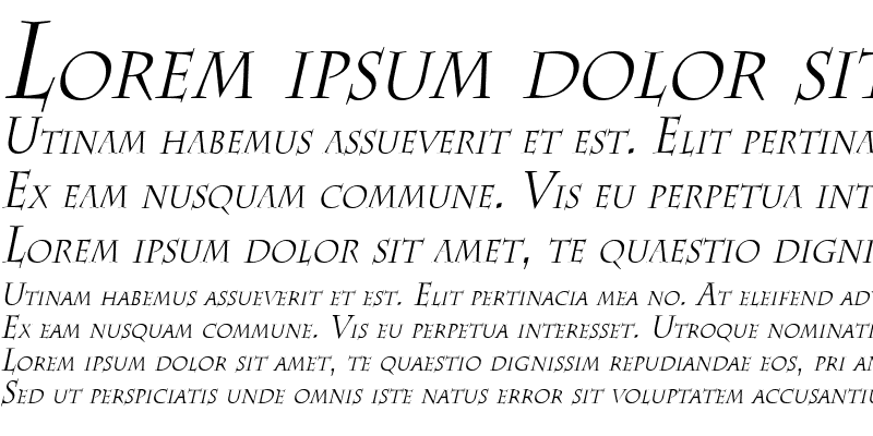 Sample of ChazCondensed Italic