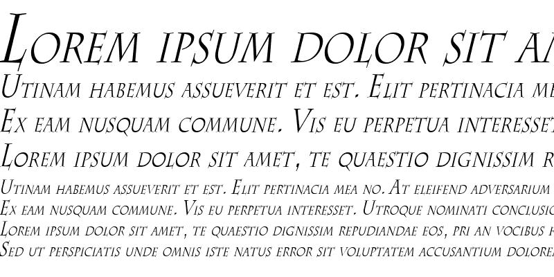 Sample of ChazThin Italic