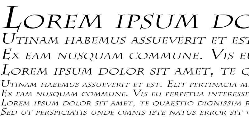 Sample of ChazWide Italic