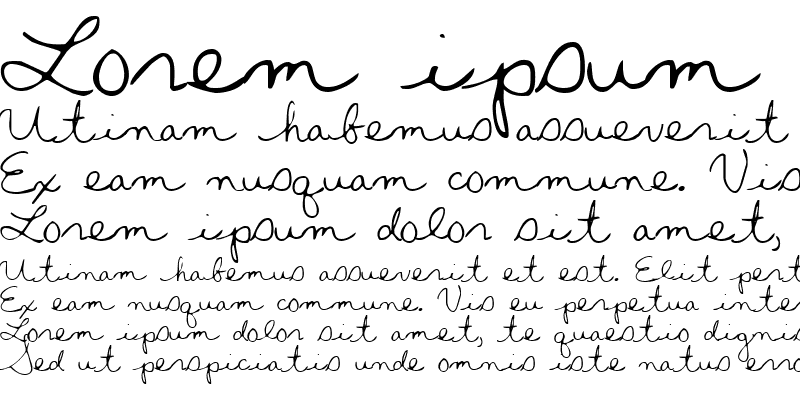 Sample of Chelsea's Handwriting Regular