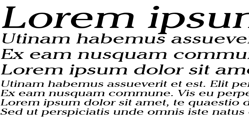 Sample of Chelsey Extended Italic