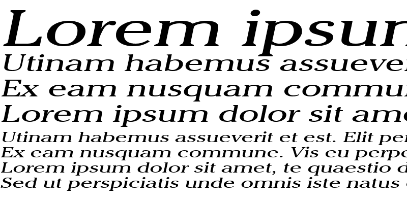 Sample of ChelseyExtended Italic
