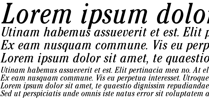Sample of Cheltenham Condensed Italic