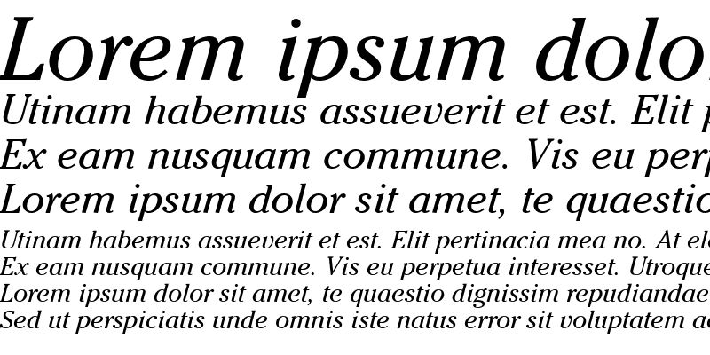 Sample of Cheltenham LT Italic