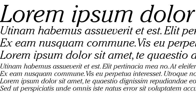 Sample of Cheltenham LT Light Italic