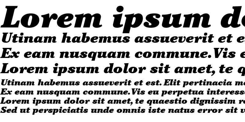 Sample of Cheltenham LT Ultra Italic