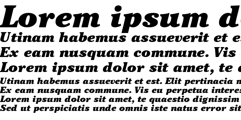 Sample of CheltenhamBlackSSK Italic