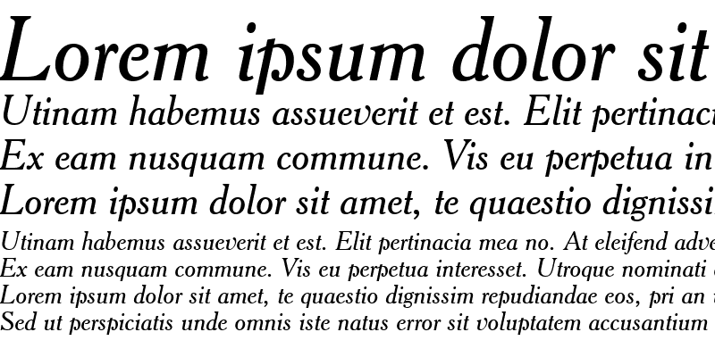 Sample of Cheltenhm BT Italic