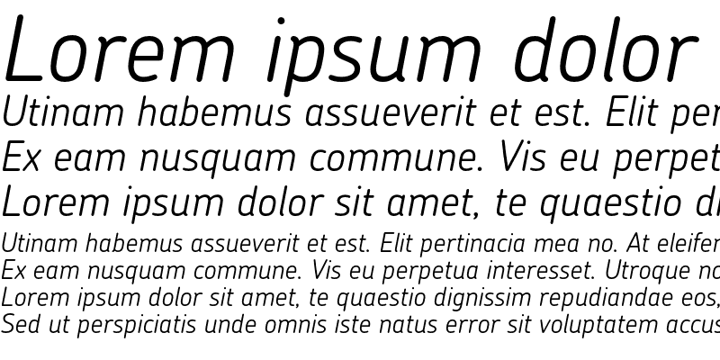 Sample of Chevin LightItalic