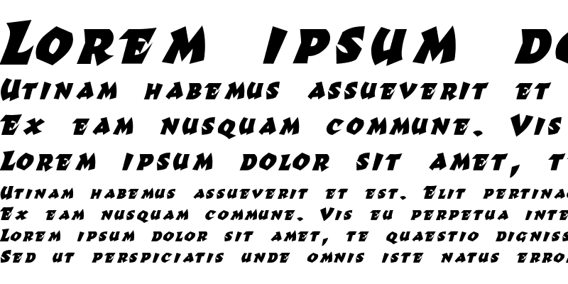 Sample of ChinaCaps Bold Italic