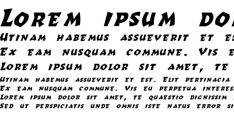 Sample of ChinaCaps Italic