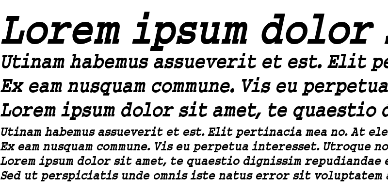 Sample of Chisel-Condensed Italic