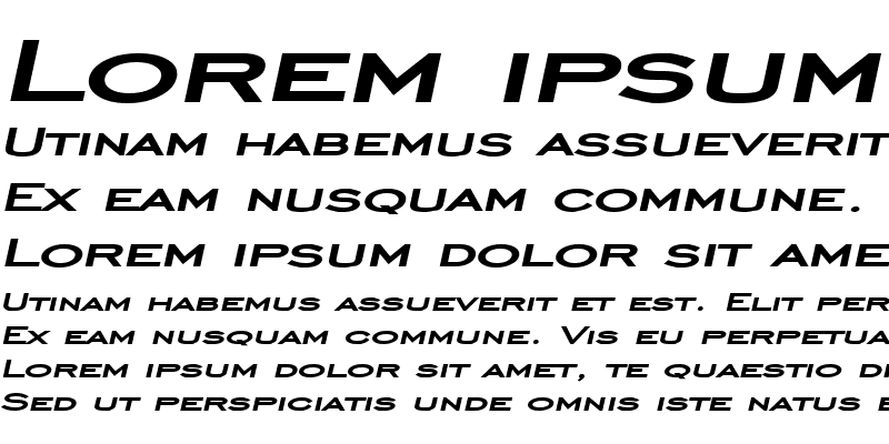 Sample of Chisel Extended Bold Italic