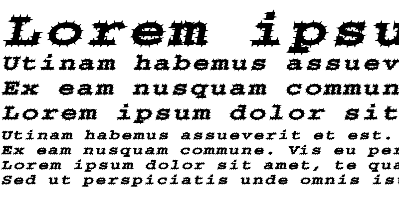 Sample of Chisel-Spiked-Extended Italic