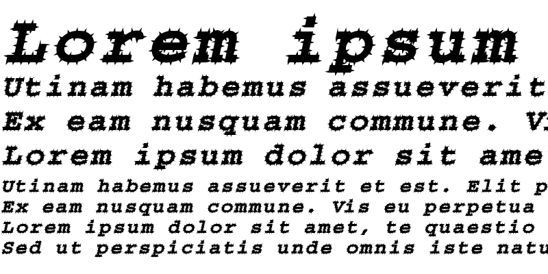 Sample of Chisel-Spiked Italic