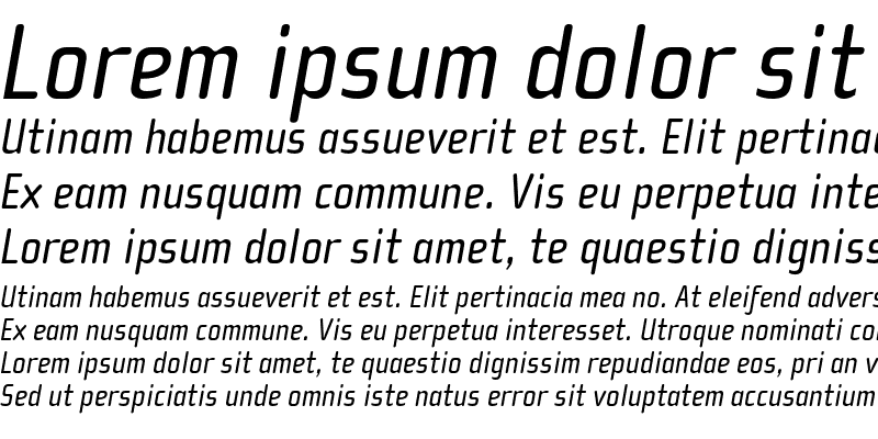 Sample of ChollaSans Italic