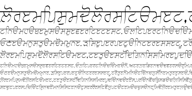 Sample of Choti Script L3 Light Light