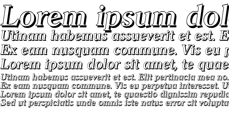 Sample of ChristianBeckerShadow-Medium Italic