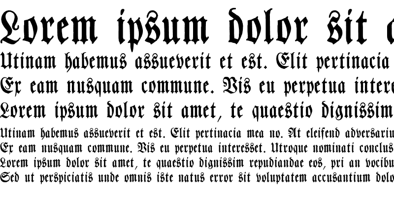 Sample of Chursaechsische Fraktur  UNZ1