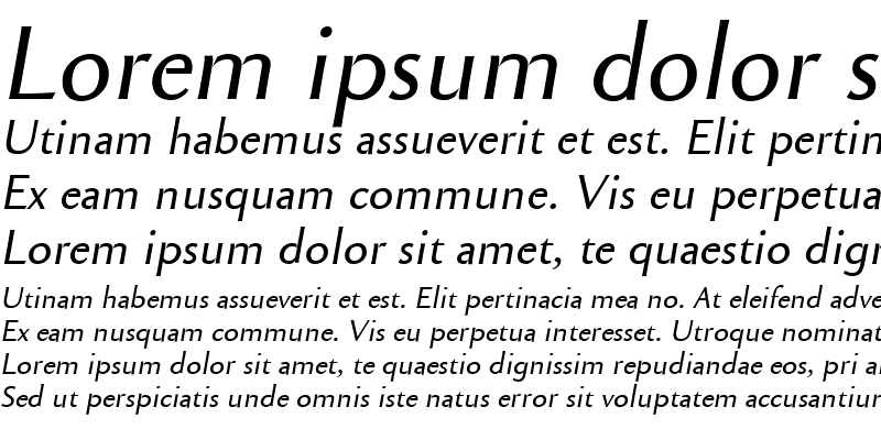 Sample of Cimiez Italic