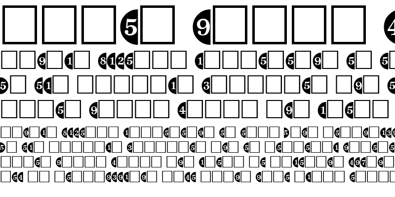 Sample of CircledNumbers Bold