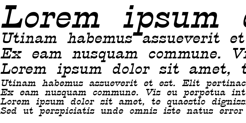 Sample of Circus-Extended Italic