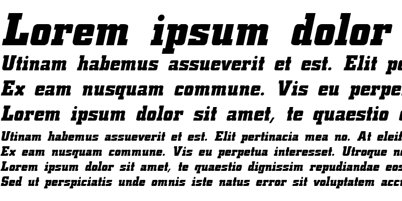 Sample of CivicBlack Italic