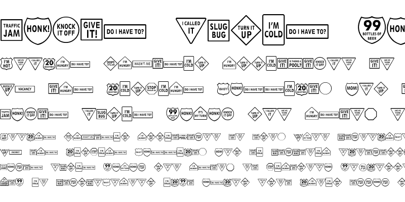 Sample of CK Family Trip Symbols Regular