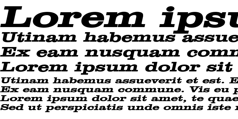 Sample of Clare Extended Bold Italic