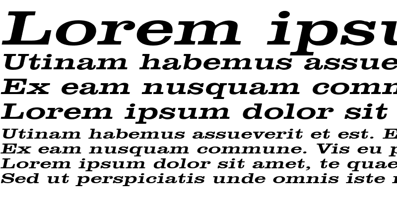 Sample of Clare Extended Italic