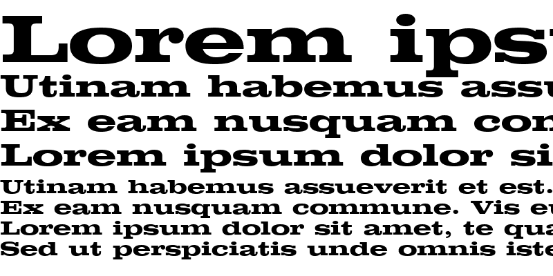 Sample of Clarendon Extended Bold