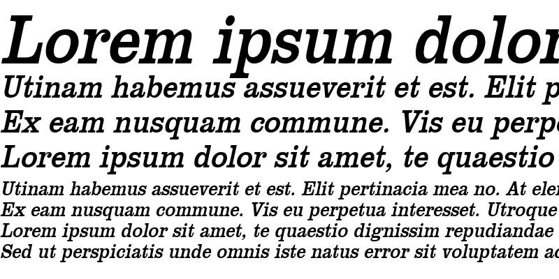 Sample of ClareThin Italic