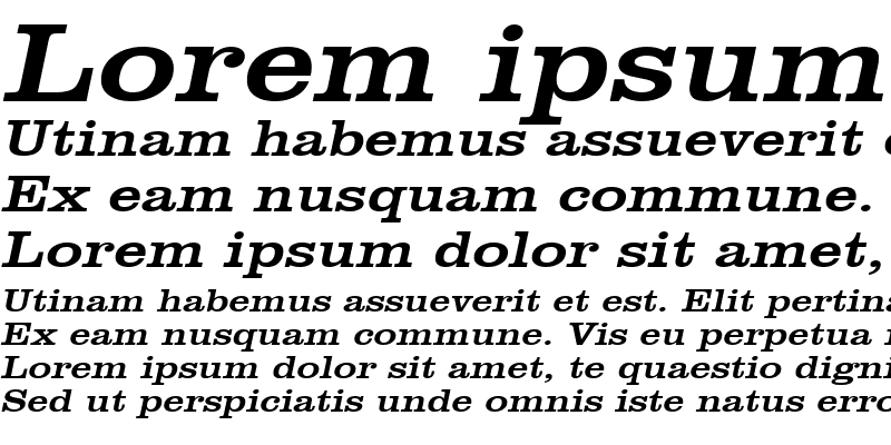 Sample of ClareWide Italic