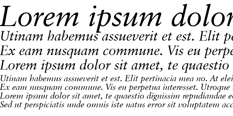Sample of ClassGarmnd BT Italic