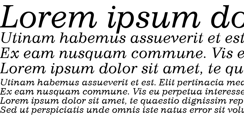 Sample of Classic SSi Italic