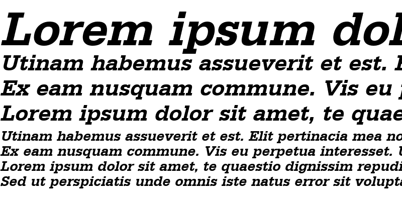 Sample of Classic Typewriter Bold Italic
