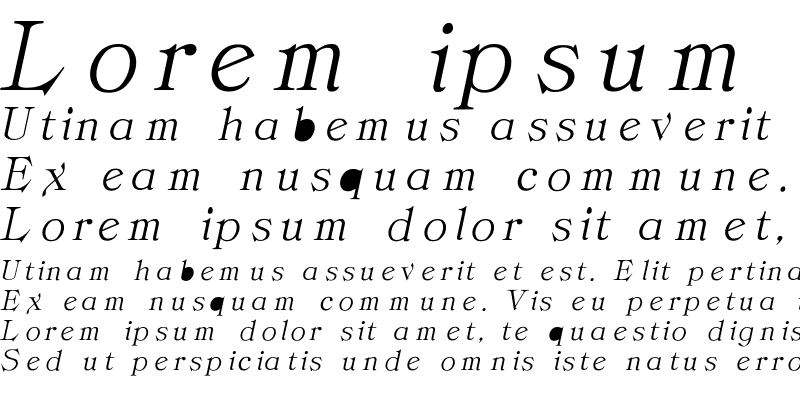 Sample of Classica-Italic Regular