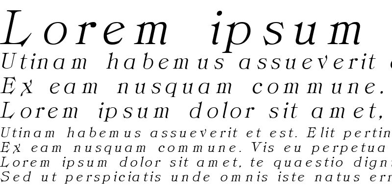 Sample of Classica Italic